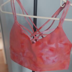 JoyLab Pink and Red Strappy Sports Bra